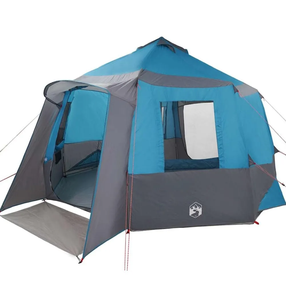 Cabin Tent 12-Person met dak en Grijs 405 x 405 x 273 cm>vidaXL Online