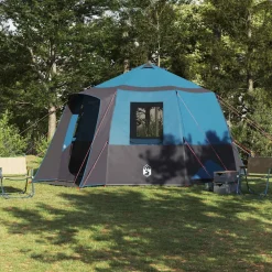 Cabin Tent 12-Person met dak en Grijs 405 x 405 x 273 cm>vidaXL Online