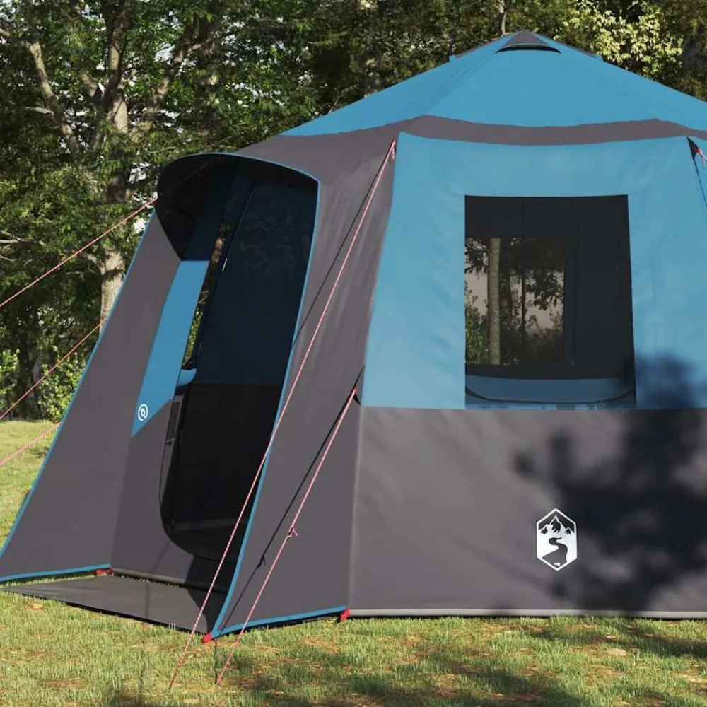 Cabin Tent 12-Person met dak en Grijs 405 x 405 x 273 cm>vidaXL Online