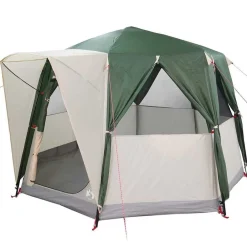 Buitensport*vidaXL Cabine Tent 3-Persoon met dak en Wit 320 x 320 x 203 cm Groen
