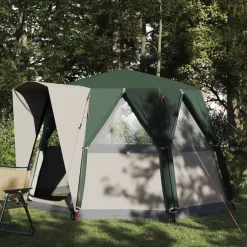 Buitensport*vidaXL Cabine Tent 3-Persoon met dak en Wit 320 x 320 x 203 cm Groen