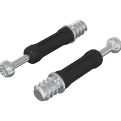 Bouwbeslag*vidaXL Cam Lock Bout 2 pcs Zilver en Zwart M6 x 40 mm Metaal