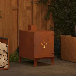 Buitensport*vidaXL Campingkachel 35x50x60 cm cortenstaal roestkleurig