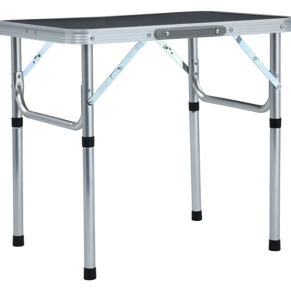 Buitensport*vidaXL Campingtafel inklapbaar 60x45 cm aluminium Grijs