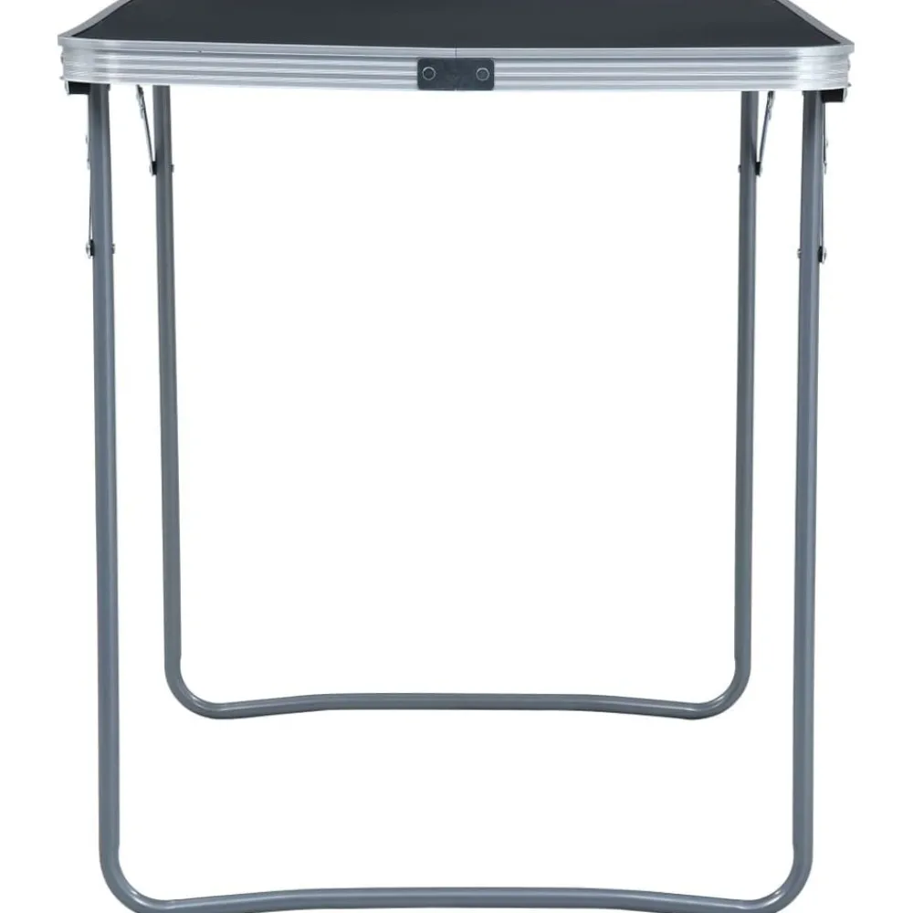 Buitensport*vidaXL Campingtafel inklapbaar met metalen frame 80x60 cm Grijs