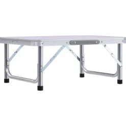 Buitensport*vidaXL Campingtafel inklapbaar 60x45 cm aluminium Wit