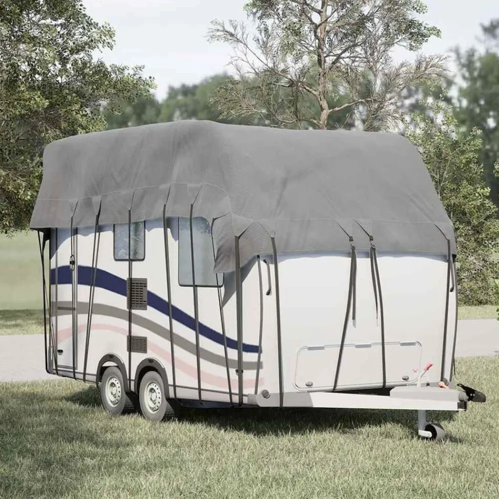 Caravan dakbedekking 500x300 cm vliesvlies grijs>vidaXL Hot