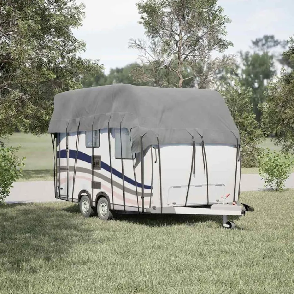 Caravan dakbedekking 500x300 cm vliesvlies grijs>vidaXL Hot