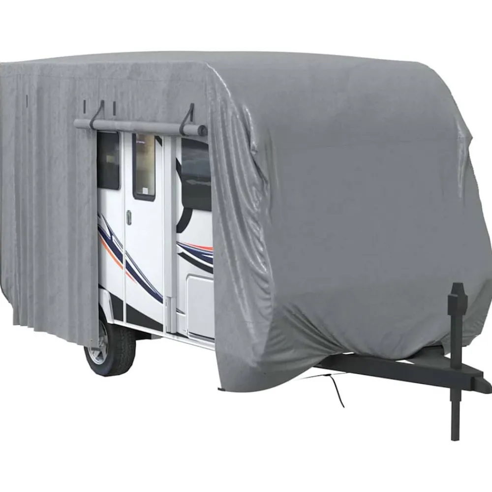 Voertuigonderdelen & -Accessoires*vidaXL Caravanhoes 460x250x220 cm vliesvlies grijs