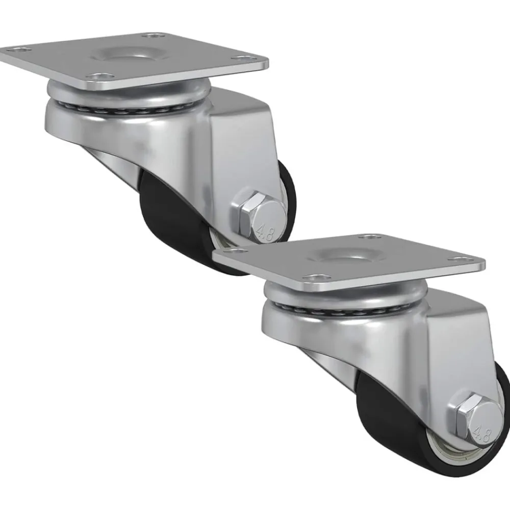 Caster 2 pcs Zilver 44,1 x 44,1 x 1,95 mm Nylon>vidaXL New