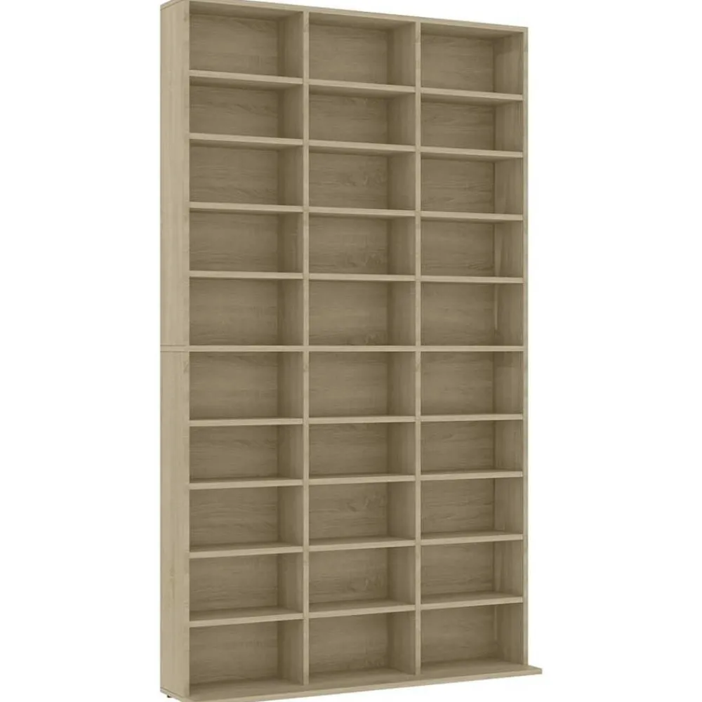 Kasten & Opbergmeubelen*vidaXL Cd-kast 102x23x177,5 cm bewerkt hout kleurig Sonoma eiken