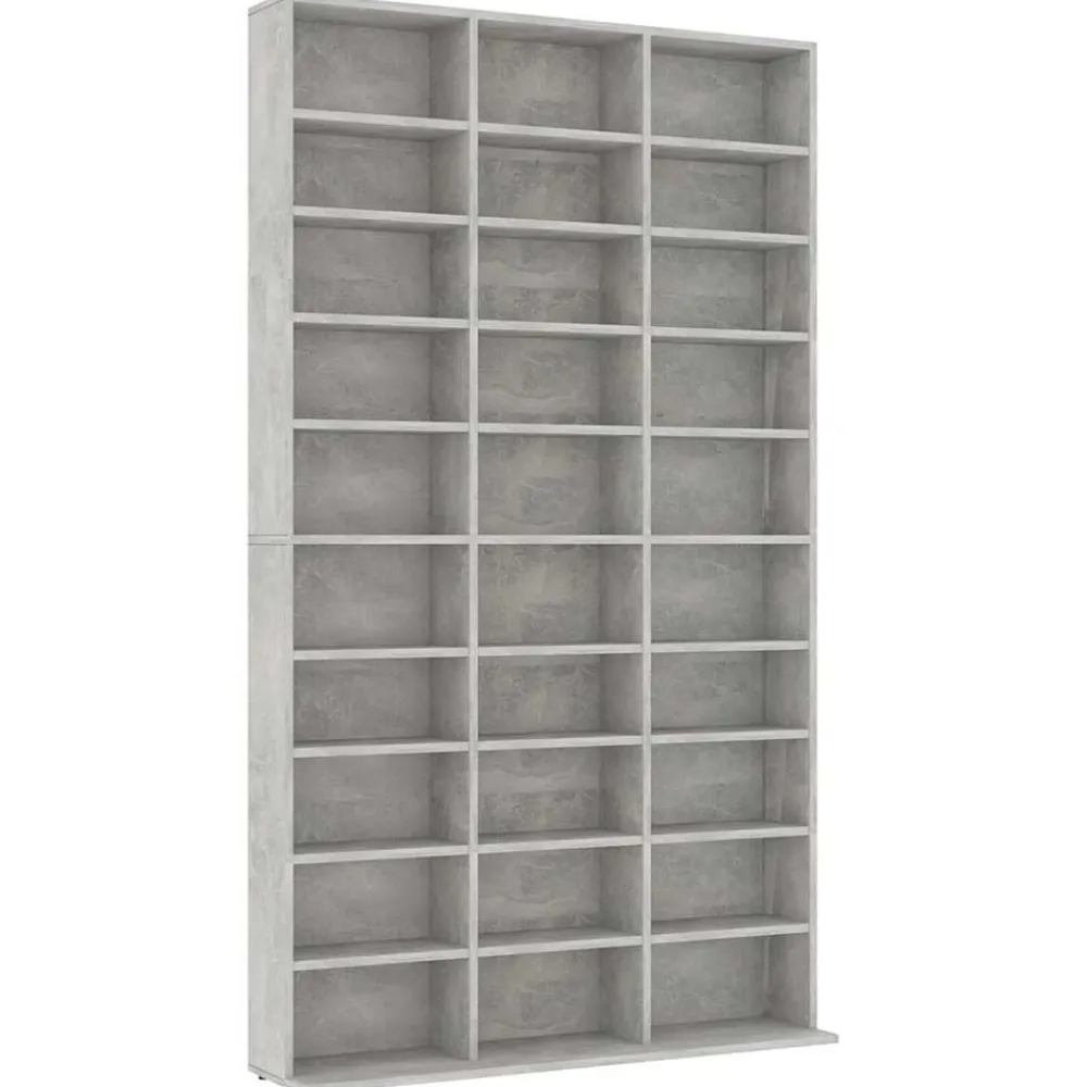 Kasten & Opbergmeubelen*vidaXL Cd-kast 102x16x177,5 cm bewerkt hout Betongrijs