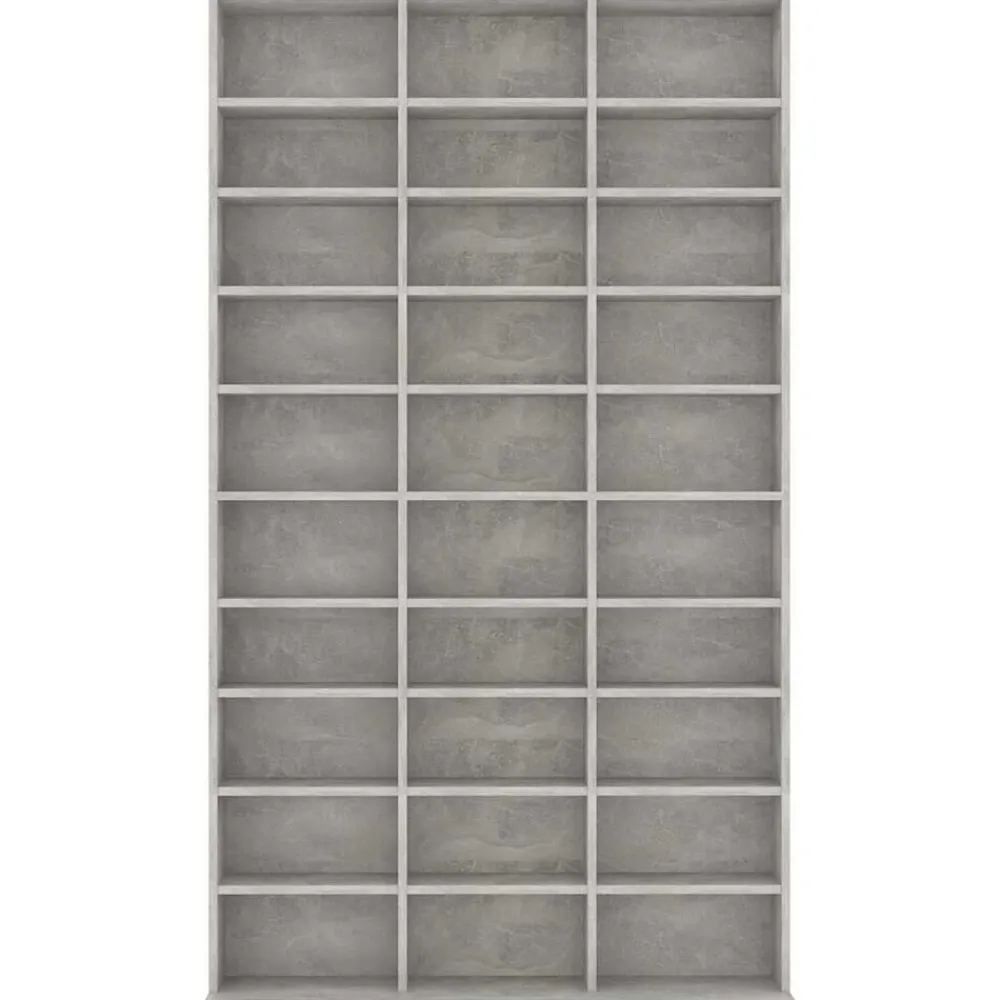 Kasten & Opbergmeubelen*vidaXL Cd-kast 102x16x177,5 cm bewerkt hout Betongrijs