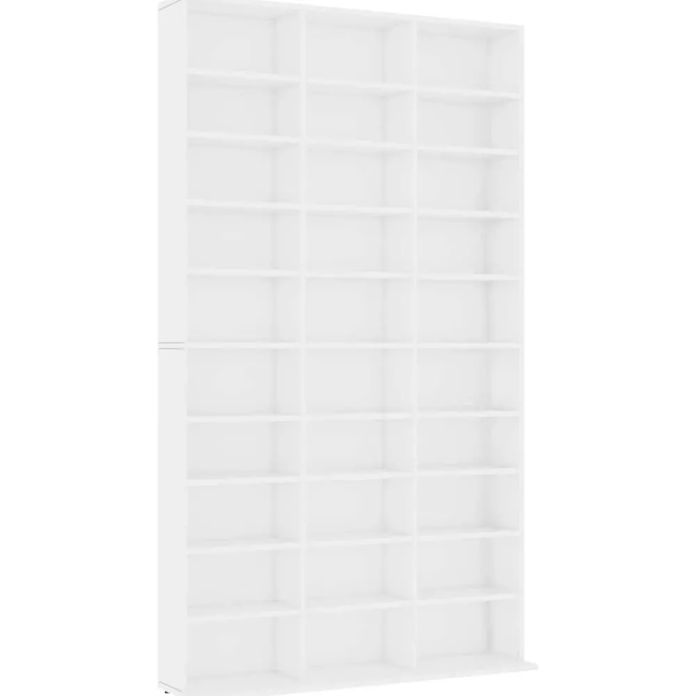 Kasten & Opbergmeubelen*vidaXL Cd-kast 102x23x177,5 cm bewerkt hout Wit