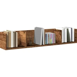 Cd-wandschap 100x18x18 cm bewerkt hout kleurig>vidaXL Hot