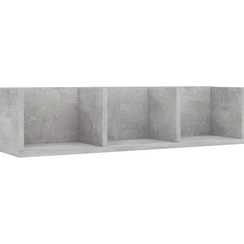 Boekenkasten & Wandplanken*vidaXL Cd-wandschap 75x18x18 cm bewerkt hout Betongrijs