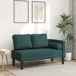 Chaise longue met kussens stof>vidaXL Best