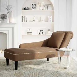 Chaise longue met kussen en rechterarmleuning kunstleer>vidaXL Outlet