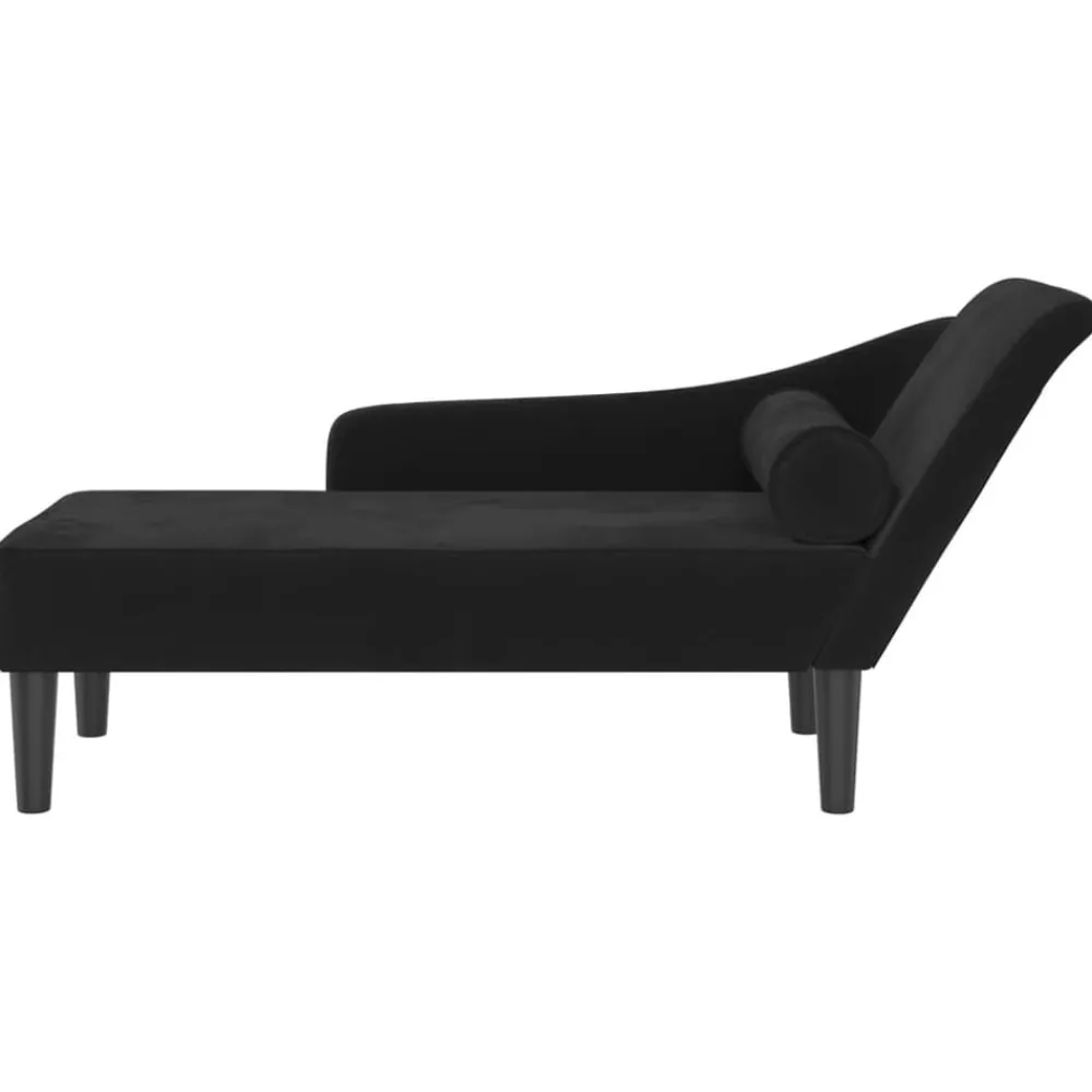Chaise longue met kussens fluweel>vidaXL Online