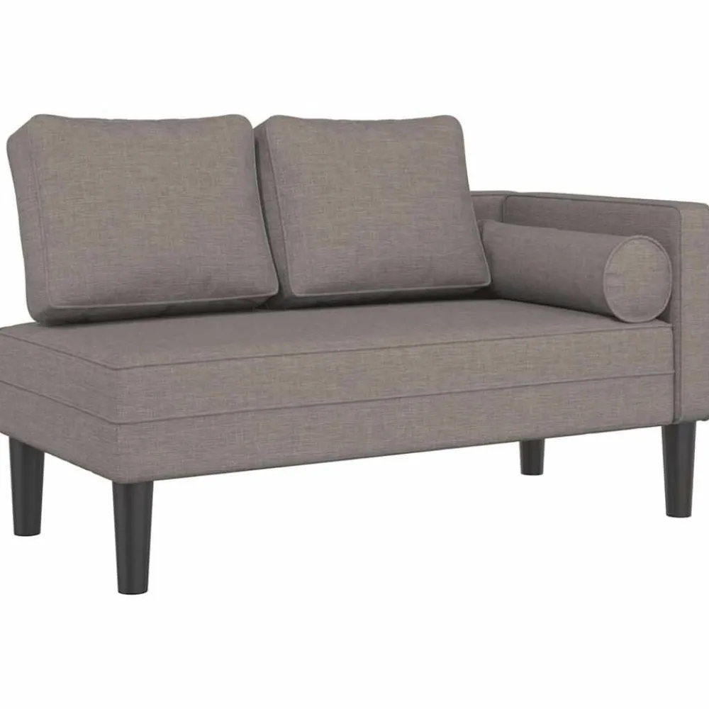 Chaise longue met kussens stof>vidaXL Clearance