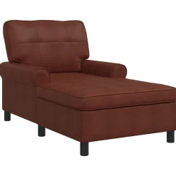 Chaise Lounge 91 x 157 x 91 cm Nep Leer>vidaXL