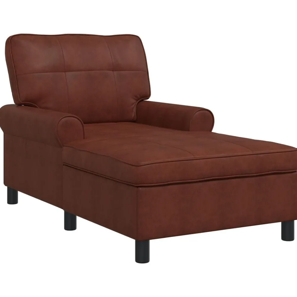 Chaise Lounge 91 x 157 x 91 cm Nep Leer>vidaXL