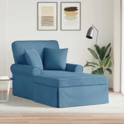 Chaise Lounge met Rok met kussen 3 pcs Katoen Stof>vidaXL Clearance