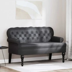 Chesterfield Bank 119,5 x 64,5 x 75 cm Nep Leer>vidaXL Sale