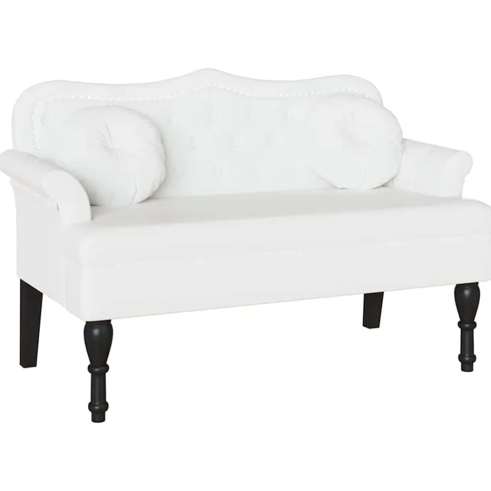 Chesterfield Bank met kussen 120,5 x 65 x 75 cm Nep Leer>vidaXL Sale