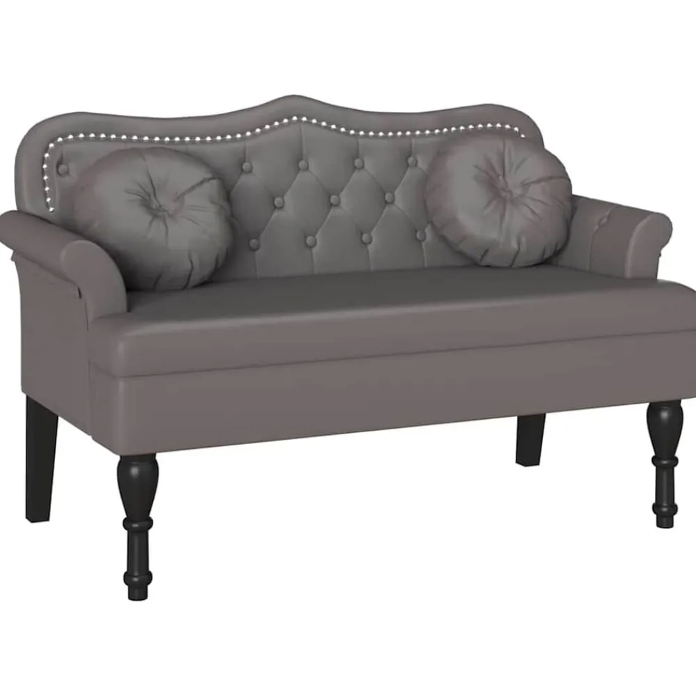 Chesterfield Bank met kussen 120,5 x 65 x 75 cm Nep Leer>vidaXL Sale