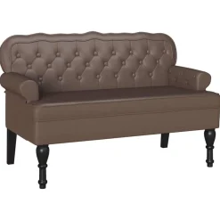Chesterfield Bank 119,5 x 64,5 x 75 cm Nep Leer>vidaXL Online