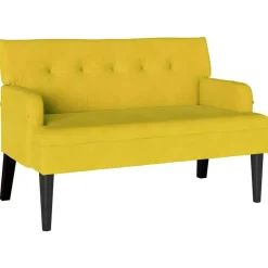 Bankjes*vidaXL Chesterfield Bank 112 x 65,5 x 75 cm Fluweel Geel