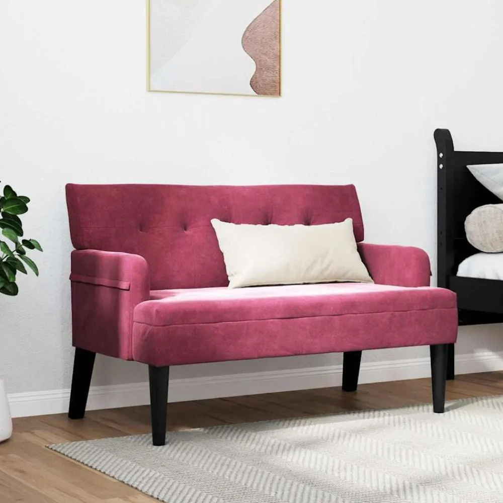 Chesterfield Bank 112 x 65,5 x 75 cm Fluweel>vidaXL Hot