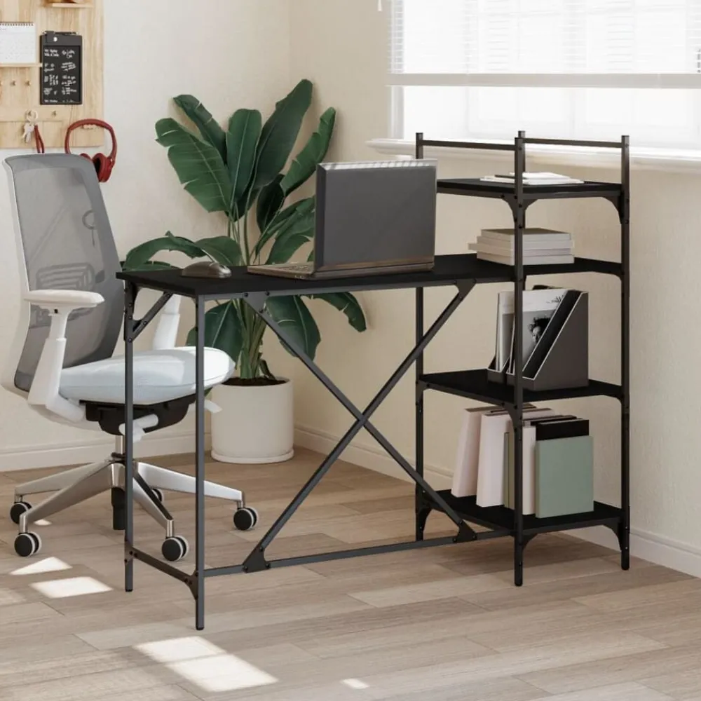 Computerbureau met schappen 120x47x109 cm>vidaXL Clearance