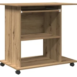 Computerbureau 80x50x75 cm bewerkt hout artisanaal eikenkleur>vidaXL Sale