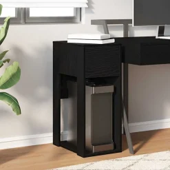 Kantoormeubelen*vidaXL Computertorenstandaard met lade 30x44x74 cm Zwart