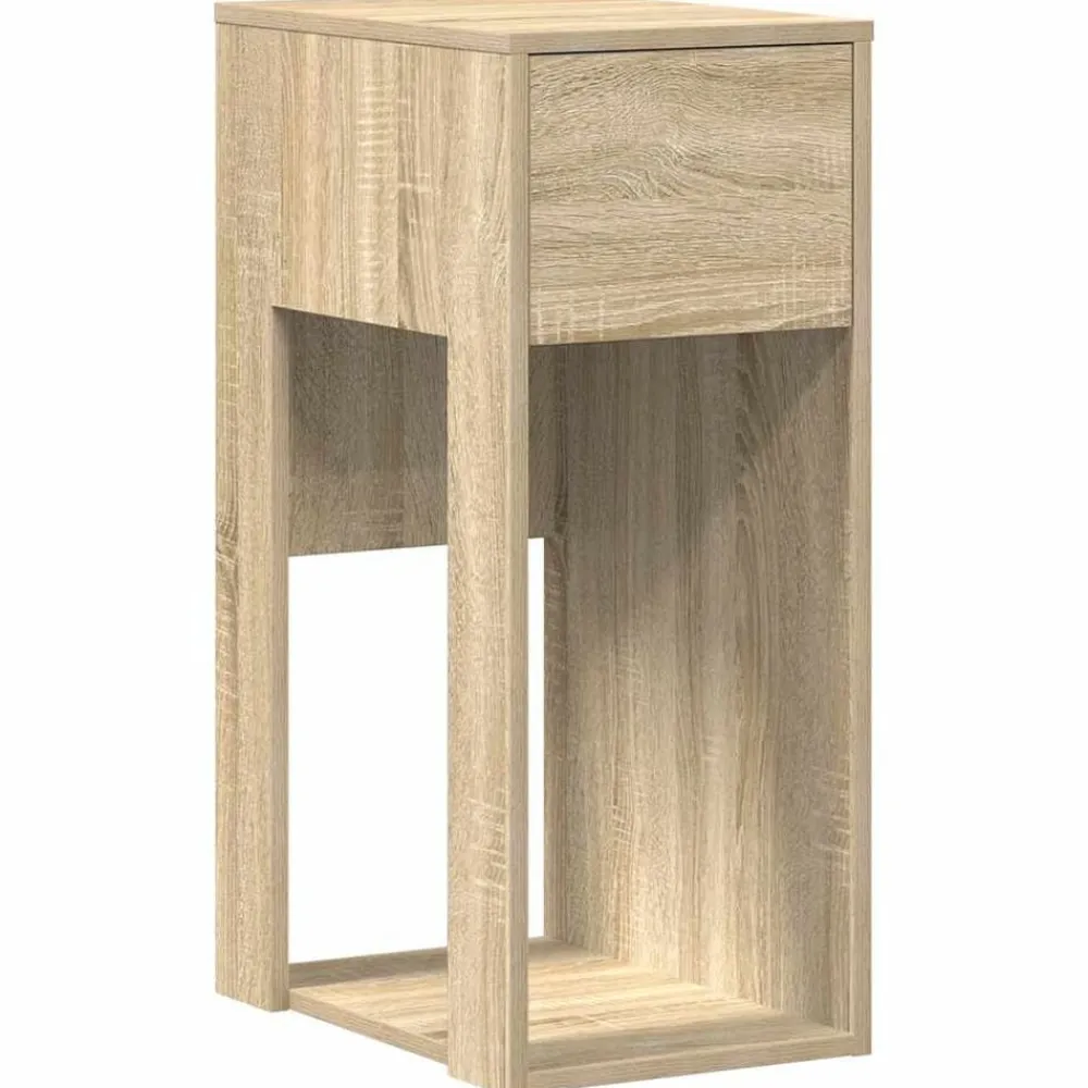 Kantoormeubelen*vidaXL Computertorenstandaard met lade 30x44x74 cm kleurig Sonoma eiken