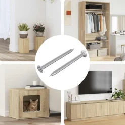 Bouwbeslag*vidaXL Confirmatschroeven 2 pcs Zilver Ø5 x 40 mm Metaal
