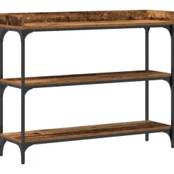 Console Tafel 100 x 30 x 80 cm Gelaagd hout en metaal>vidaXL Hot