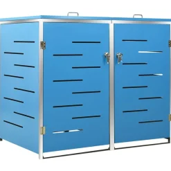 Containerberging dubbel 138x77,5x112,5 cm roestvrij staal>vidaXL Outlet