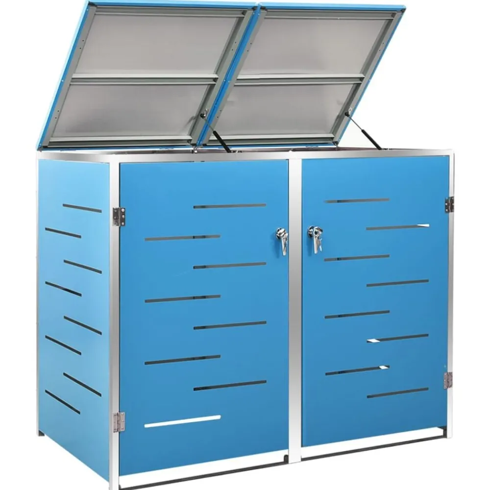 Containerberging dubbel 138x77,5x112,5 cm roestvrij staal>vidaXL Outlet