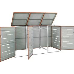 Containerberging driedubbel 207x77,5x112,5 cm roestvrij staal><noscript><img width=