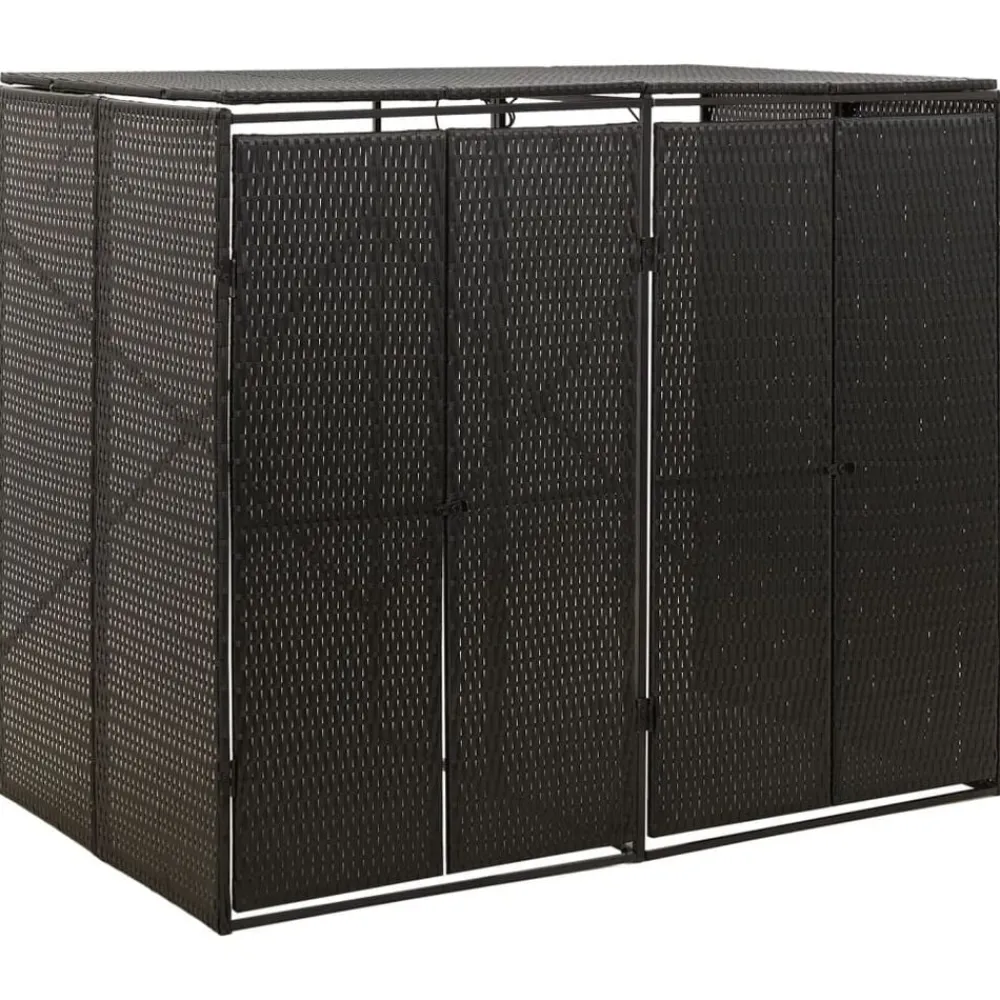 Containerberging dubbel 140x80x117 cm poly rattan>vidaXL Best