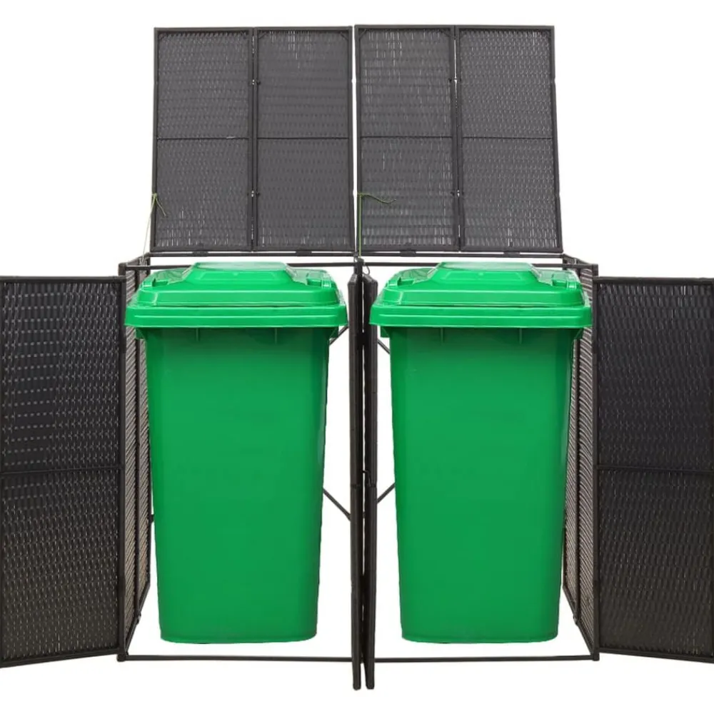 Containerberging dubbel 140x80x117 cm poly rattan>vidaXL Best