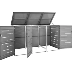 Containerberging driedubbel 207x77,5x112,5 cm roestvrij staal><noscript><img width=