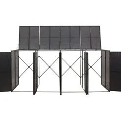 Huishoudelijke Benodigdheden*vidaXL Containerberging viervoudig 274x80x117 cm poly rattan Zwart