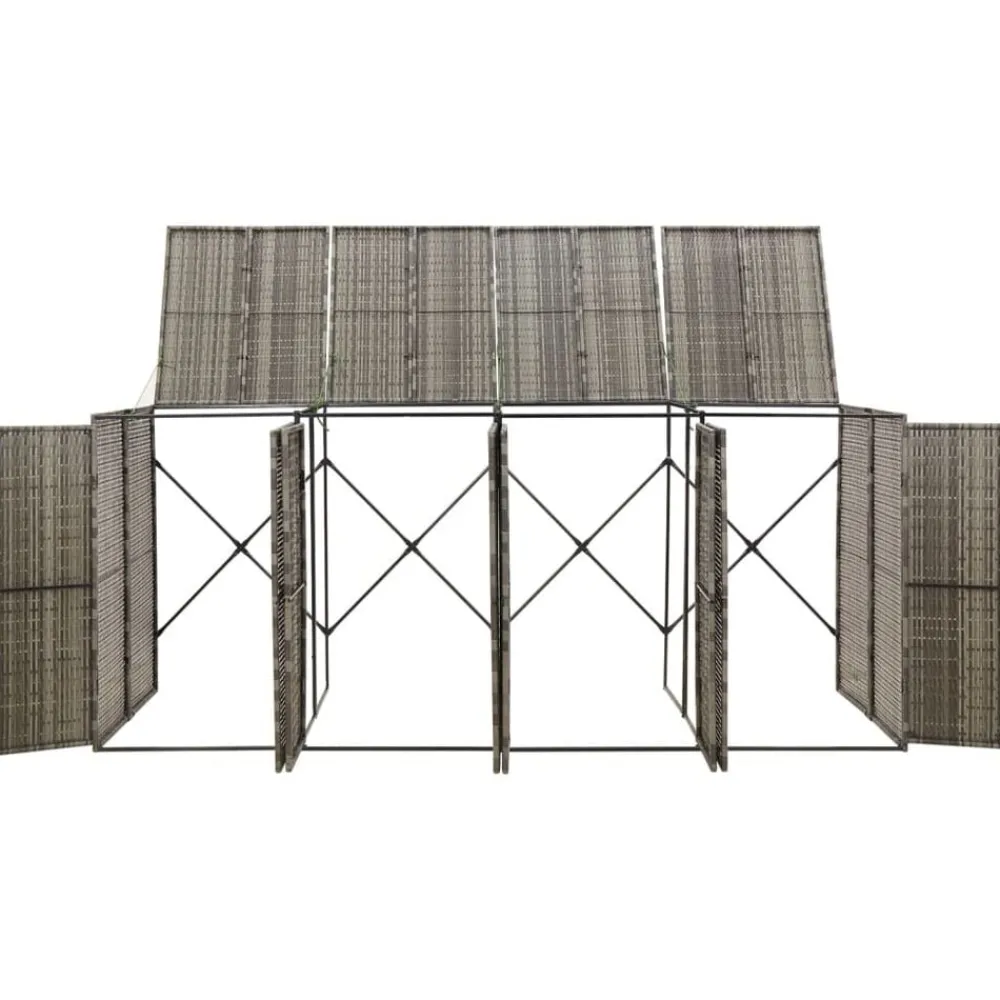 Containerberging viervoudig 274x80x117 cm poly rattan>vidaXL Clearance