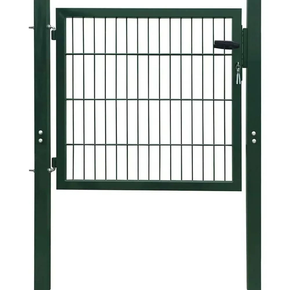 Tuinafscheidingen*vidaXL 2D Hekpoort (Enkel) 100x80 cm Groen