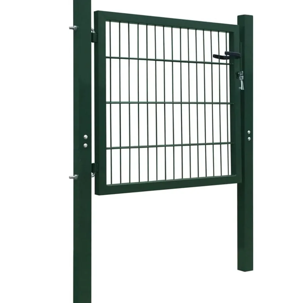 Tuinafscheidingen*vidaXL 2D Hekpoort (Enkel) 100x80 cm Groen