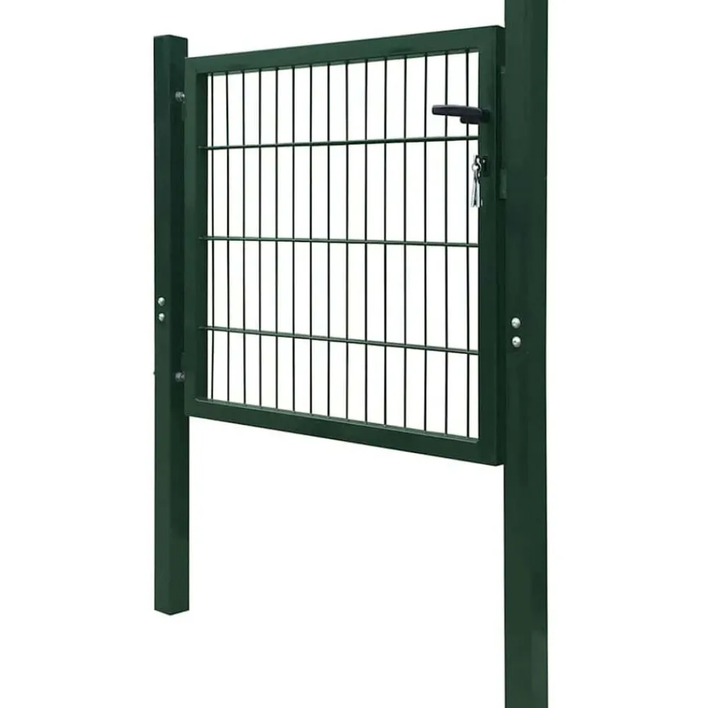 Tuinafscheidingen*vidaXL 2D Hekpoort (Enkel) 100x80 cm Groen